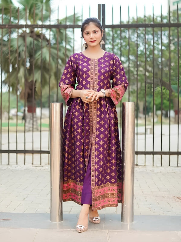 COTTON LAWN FANCY MAXI 2PC