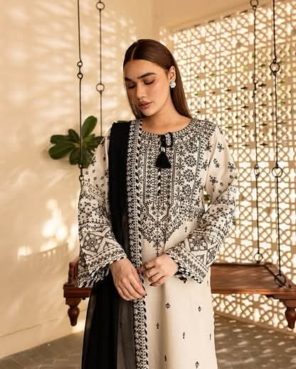 ARFA EMB 3PC- Party Wear