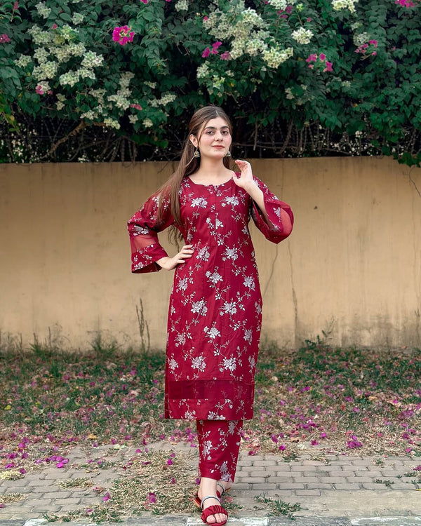 BLOSSOM DIGITAL LONG 2PC SUIT