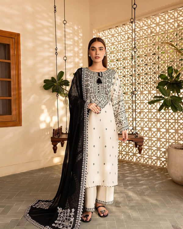 ARFA EMB 3PC- Party Wear
